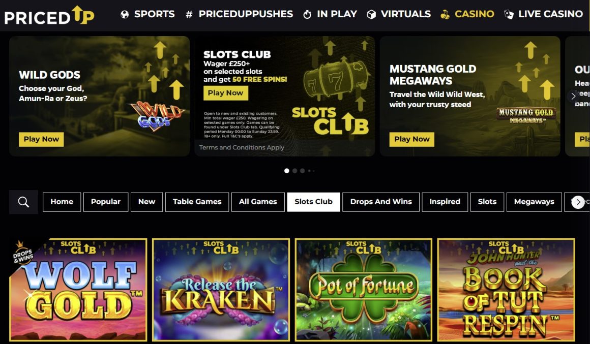 PricedUp.com New casino site